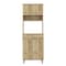 Tuhome Della 60 Kitchen Pantry with Countertop, Closed & Open Storage, Light Oak ALD6603 - alternate 2